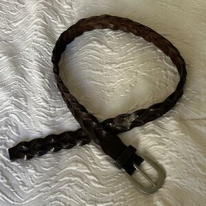 Banana Republic Dark Brown Braided Leather Belt